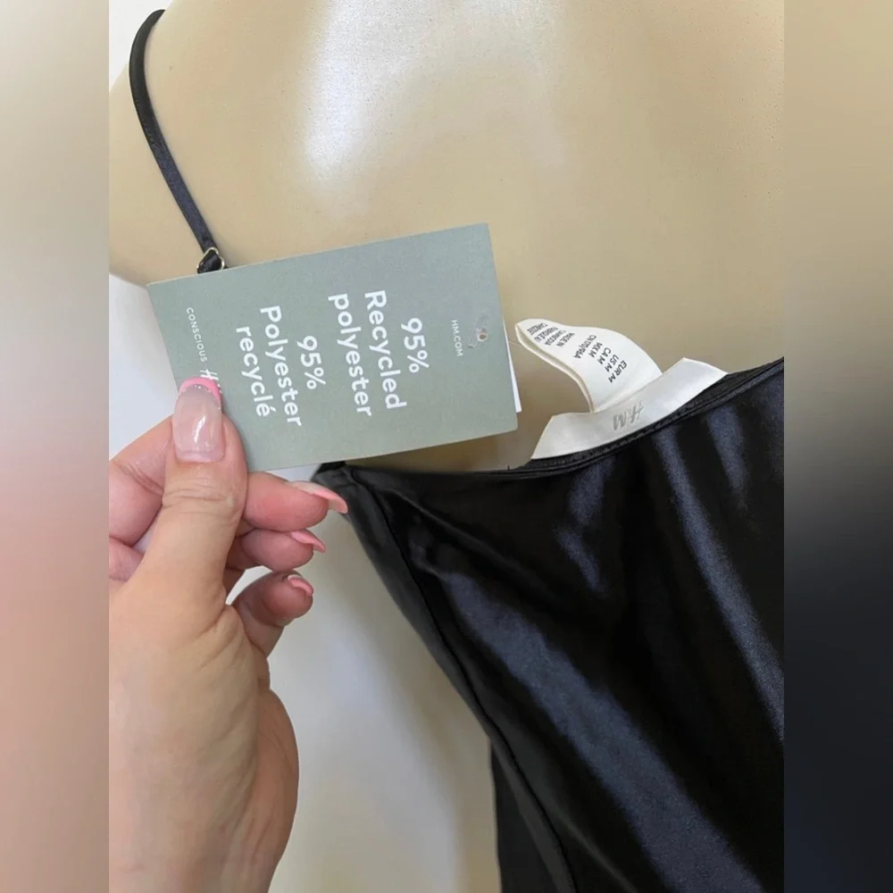 H&M silky black Bodysuit - Picture 6 of 6